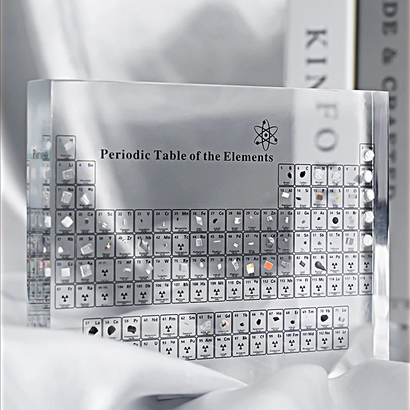 

Acrylic Periodic Table Display With Real Elements Kids Teaching Tool Birthday Gifts Stickers Chemical Element Display Home Decor