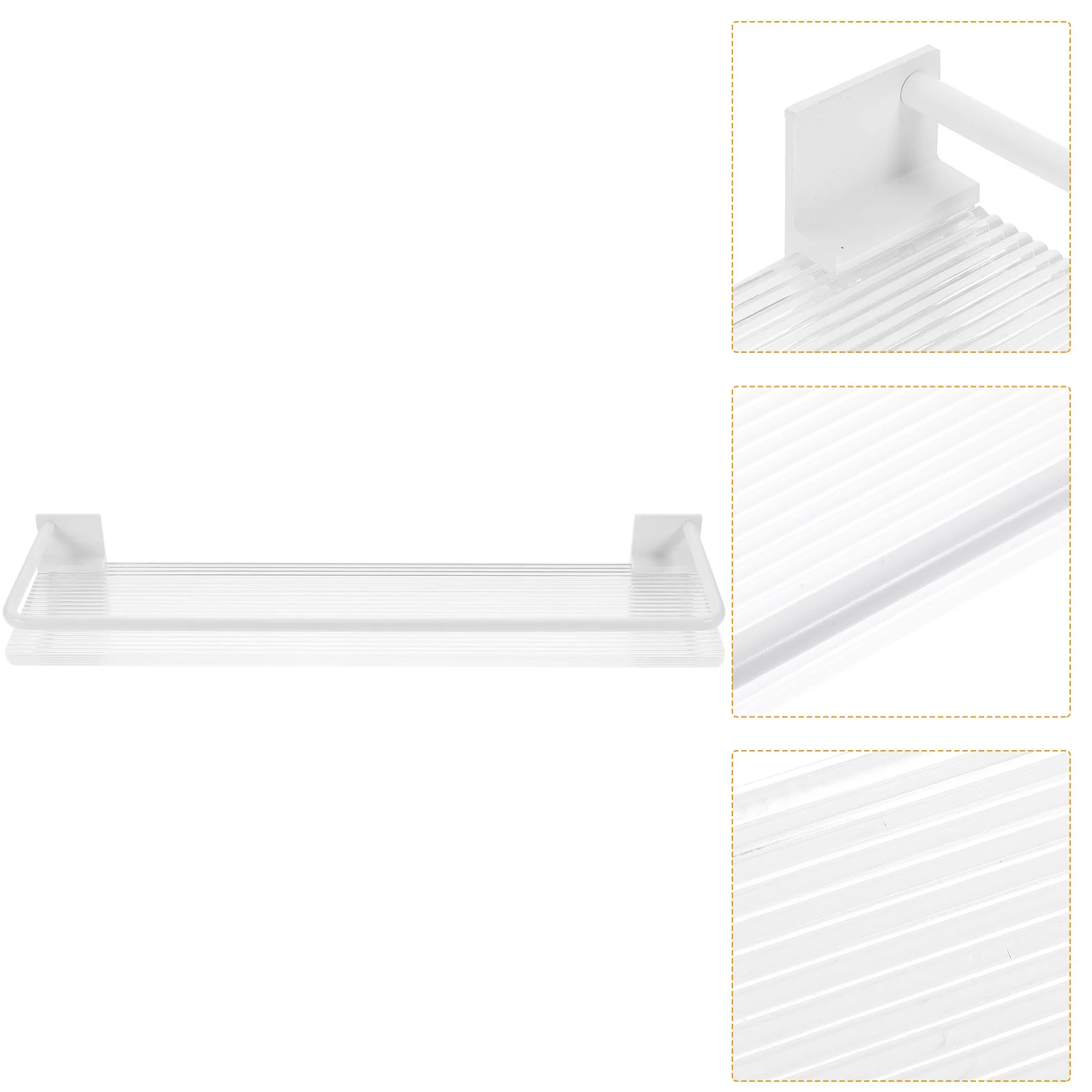 

Shelf Towel Bar Ledge Wall Storage Shelves Stainless Steel Shower Tile Walls Decorative Corner Bathroom Kitchen Spice Holder