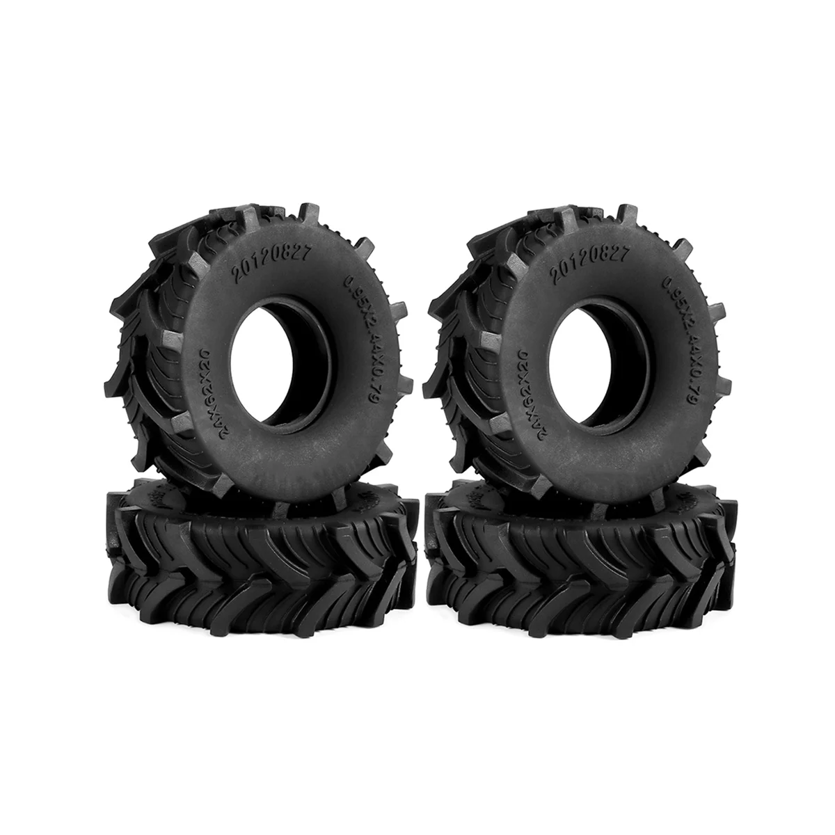 4 шт. 62x20 мм 1,0 резиновая шина Для вездехода Axial SCX24 AX24 FCX24 TRX4M 1/18 1/24 RC гусеничные автомобильные запчасти