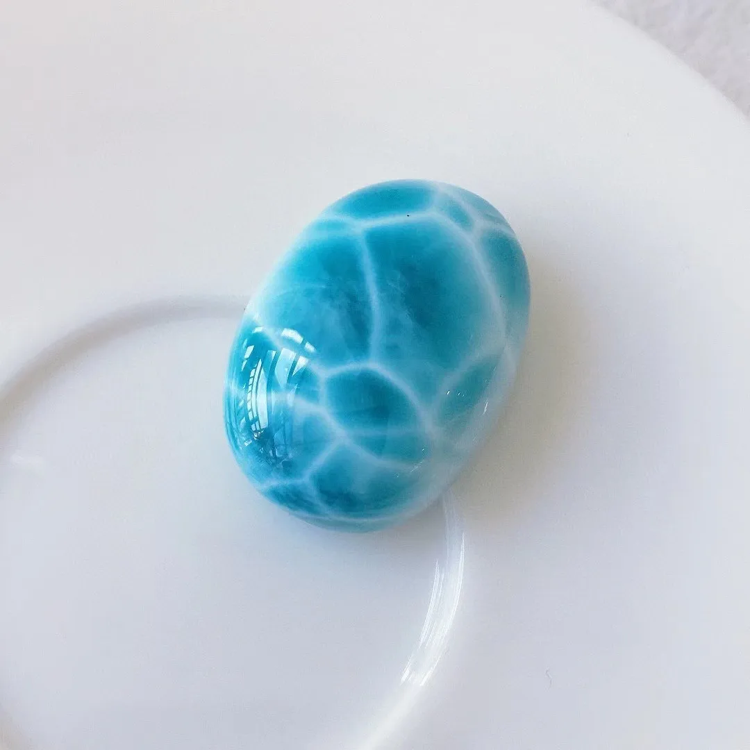 

Top Natural Blue Larimar Pendant For Women Lady Man 29x21x10mm Beads Dominica Water Pattern Gemstone Stone Crystal Jewelry AAAAA