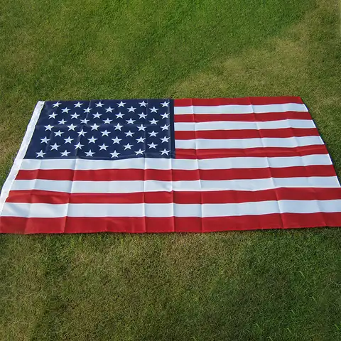 Флаг aerxemrbrae 150x90 см, флаг США, высокое качество, двусторонний Печатный полиэстер, американский флаг, люверсы, флаг США