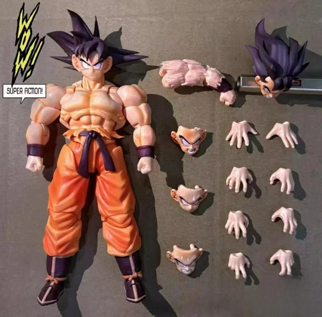 Фото Новинка! Горячая распродажа! Супер-экшн-фигурка из аниме Dragon Ball, 1/12, Кайоукен Сон Гоку, коллекционная фигурка, модель Сон Гоку, игрушки. №3