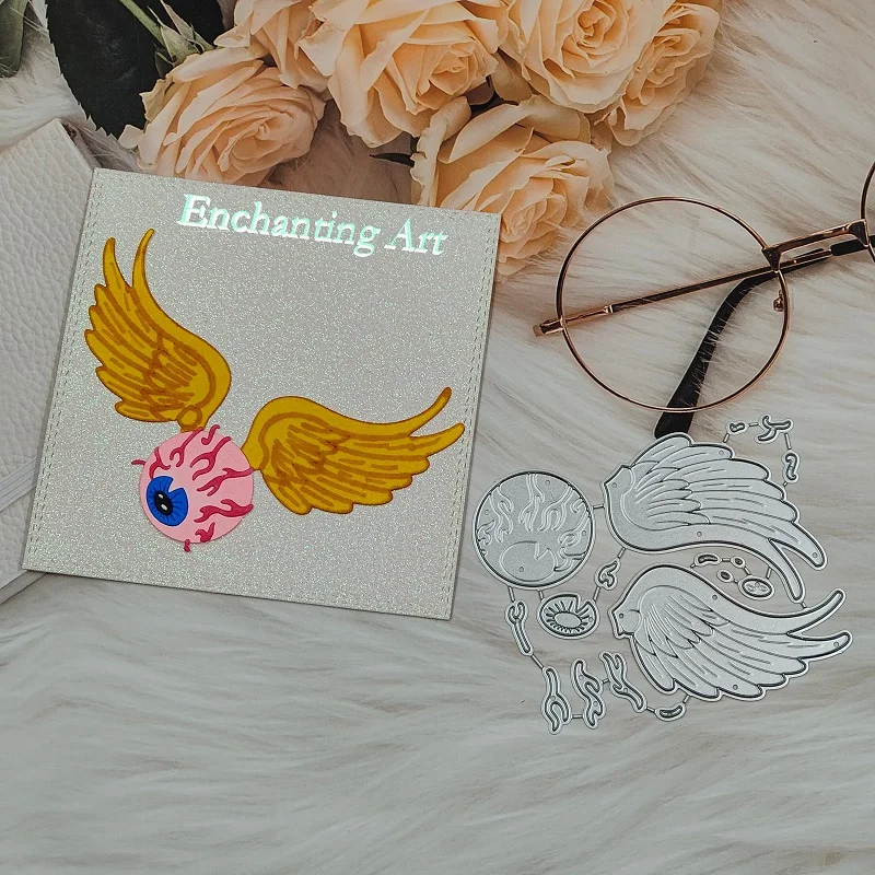 

Strange Eyes in Flight Metal Cutting Dies 2023 New Stencils for Scrapbooking/Photo Album Decorative Embossing DIY Paper Cards