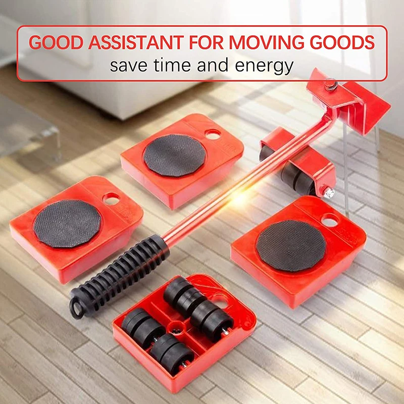 Professional Furniture Transport Lifter Tool Set Heavy Duty Stuffs Moving Hand Tools Set Furniture Mover Wheel Bar Roller Device