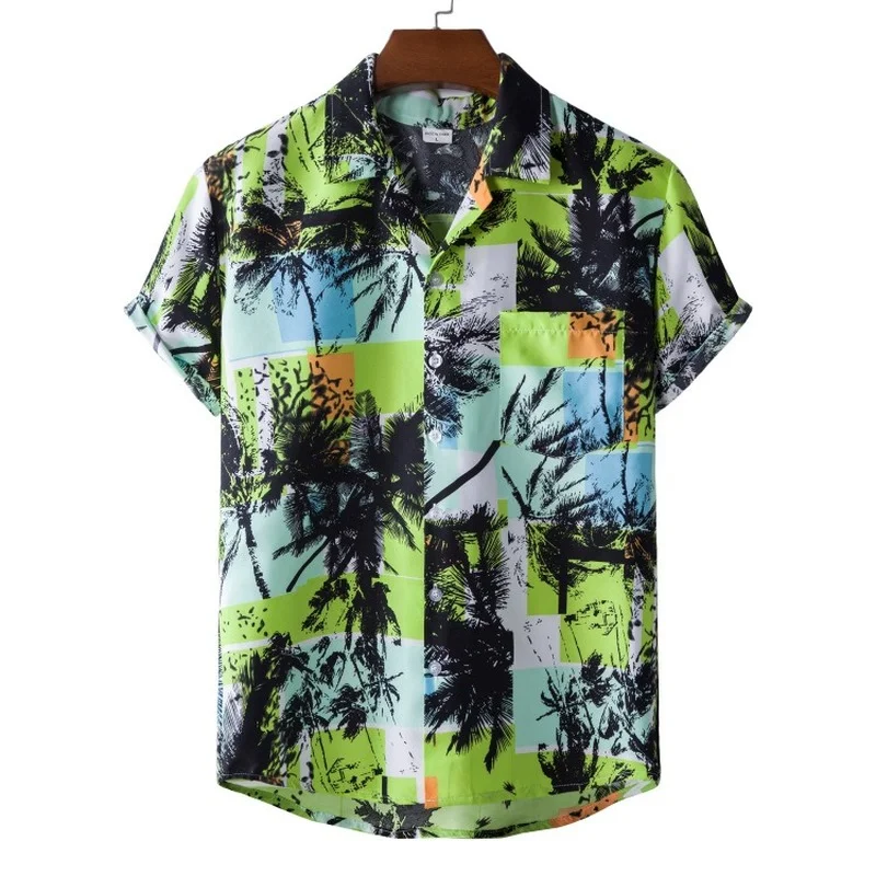 Linen Men's shirts Ethnic Short Sleeve Men's Clothing рубашка Casual Hawaiian Shirts For Men Blouse T-shirt Men Clothing Shirt