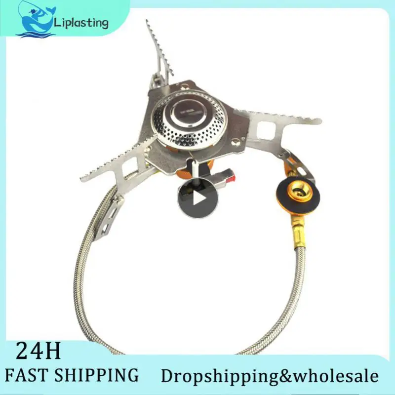

Light Camping Portable Wind Resistance Burner Windproof Outdoor Gas Stove Camping Stove Stainless Steel Load-bearing