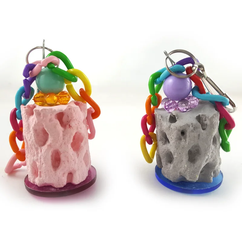 

Bird Cage Toys For Parrots Wood Birds Swing Reliable Chewable Bite Bridge Wooden Beads Shape Parrot Toy Bird Toys
