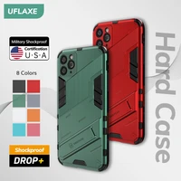 uflaxe original shockproof hard case for apple iphone 11 iphone 11 pro max punk style back cover casing with kickstand