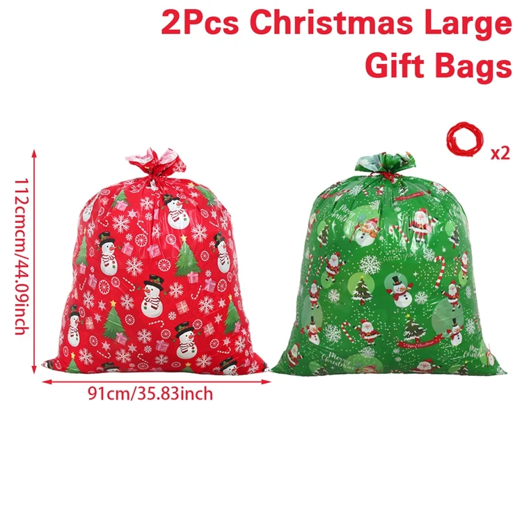

Рождественские большие подарочные пакеты, рождественские украшения для дома, 2025, рождественские подарки Navidad Noel, новогодняя упаковка, сумка для больших подарков