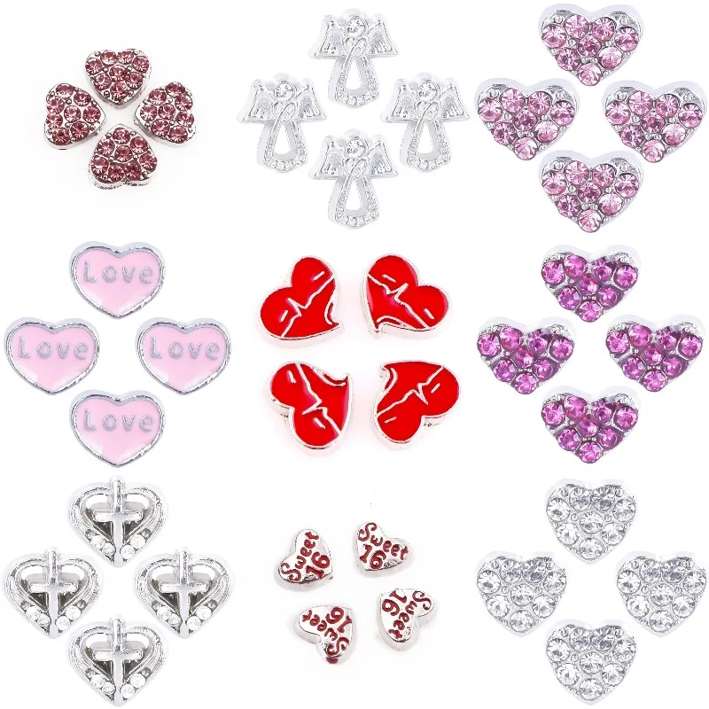 

20Pcs/Lot Heart Cross Love Floating Charms Diy Words Birthday Friends Sweet 16 For Relicario Memory Locket Jewelry Bulk