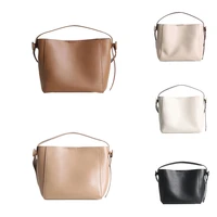 100 genuine leather bucket handbag for women 2022 the new style for summer one shoulder bags solid color messenger bags purse