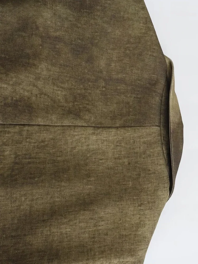 Зеленый повседневный плащ с принтом тай-дай женский новый свободный крой