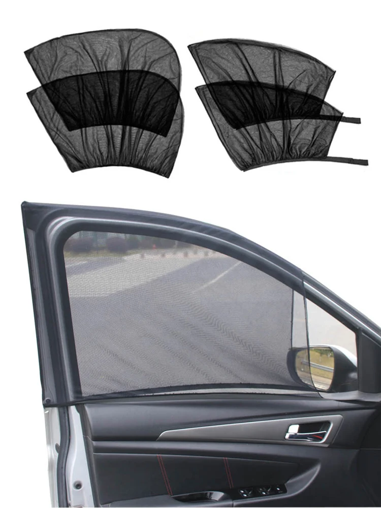 

2023 Car Sunshade Curtain Front&Rear Side Window Sun Visor Shade Mesh Cover Insulation Anti-mosquito Fabric Shield UV Protector