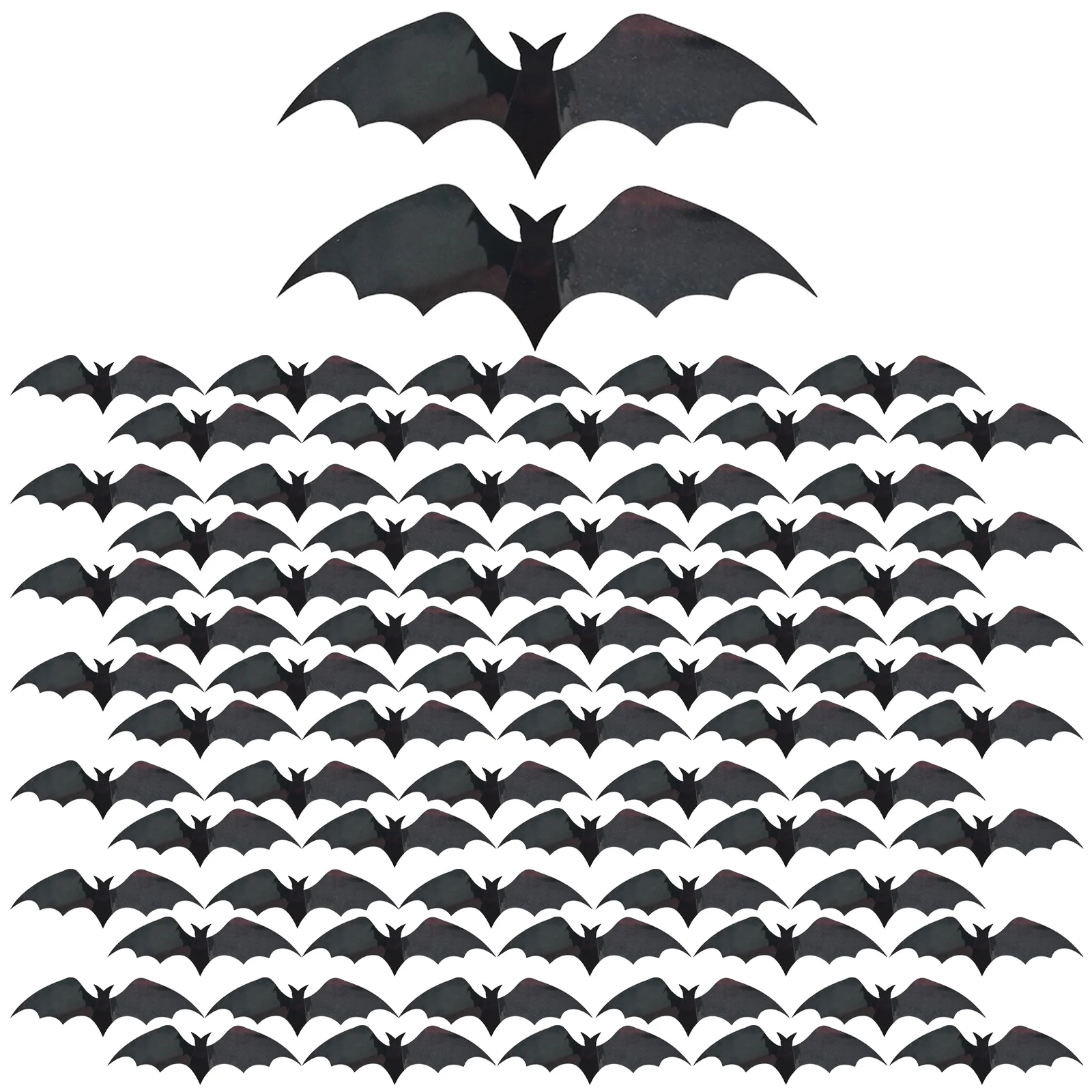 

Durable Cardboard Bat Bats Stickers Halloween Halloween Decorations PVC Reusable Waterproof Waterproof PVC 72pcs