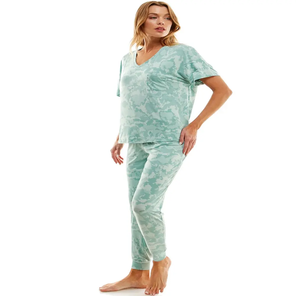 HMCN Women`s Long Sleeve Sleep Notch Collar Set, Sizes S-XL