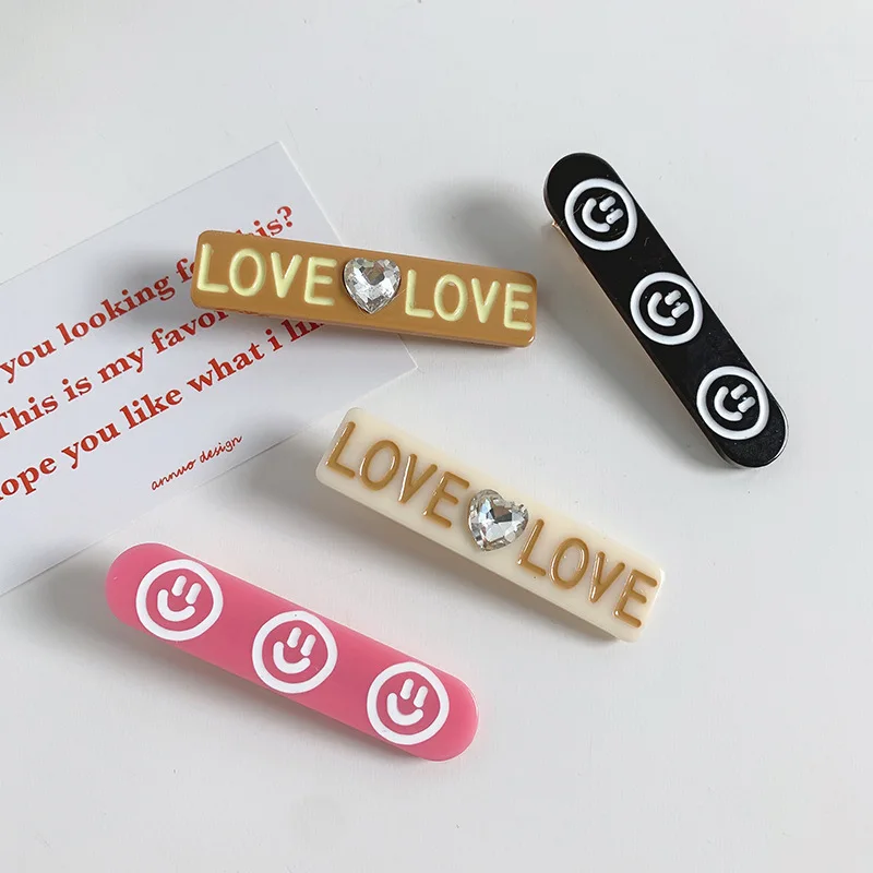 

2pc Wholesale Retro Letter Korean Hair Side Clips for Women Girls Child Hairpin Headband Hair Accessories Headwear Ornament