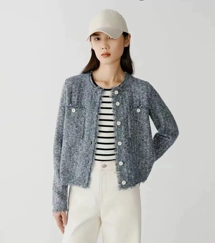 Рисунок 5 - Женский твидовый вязаный кардиган для офиса