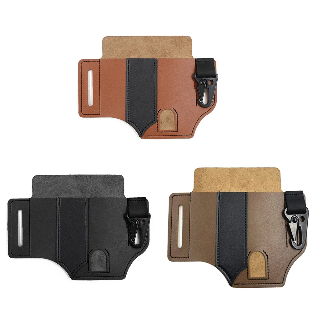 

Уличная многофункциональная оболочка для ремня из искусственной кожи EDC, карман для хранения с держателем для ручки, поясная сумка, органай...