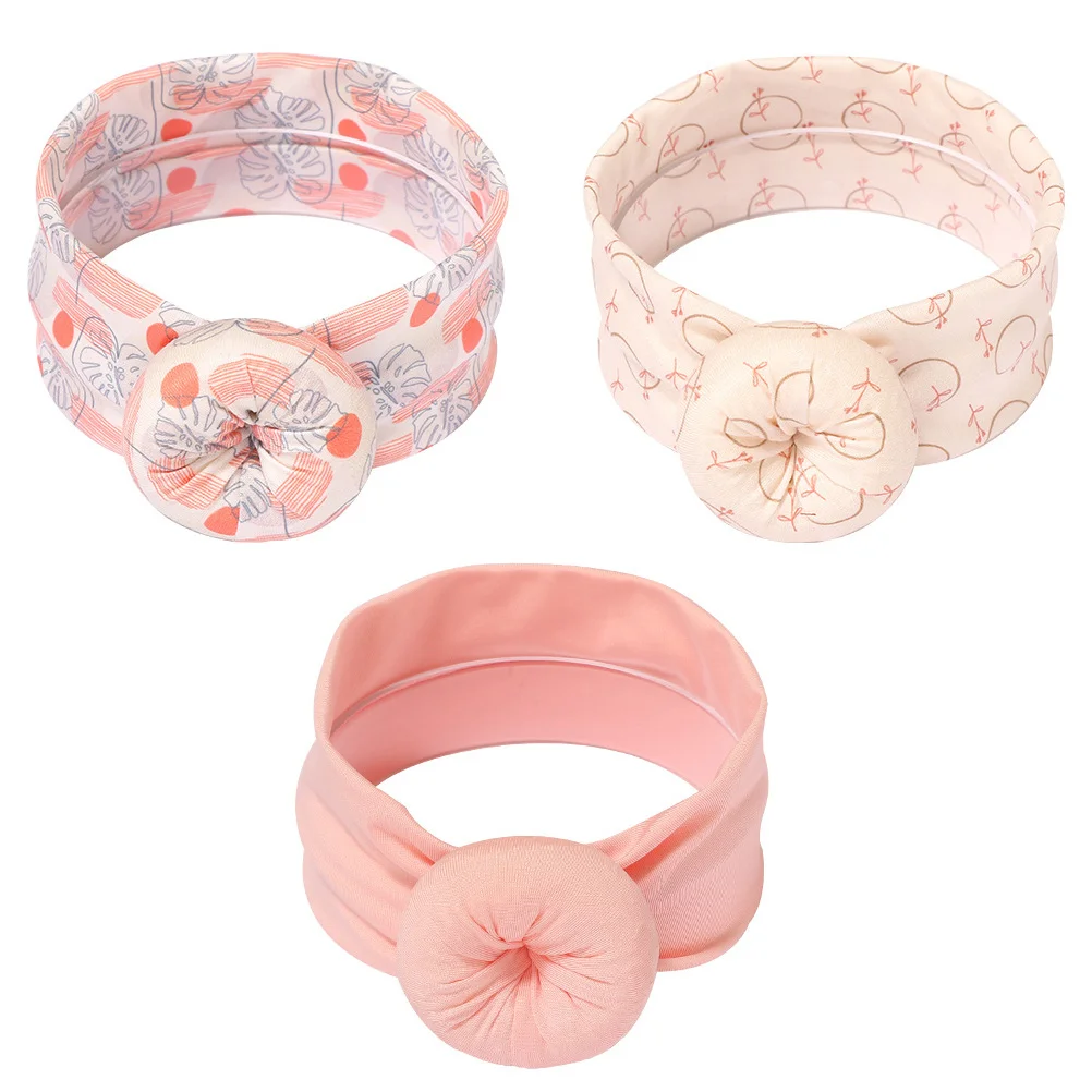 

Headbands Baby Hair Turban Headband Nylonkids Band Newborn Knot Donuts Hairband Knotted Stretchy Headwraps Donutbows Infant