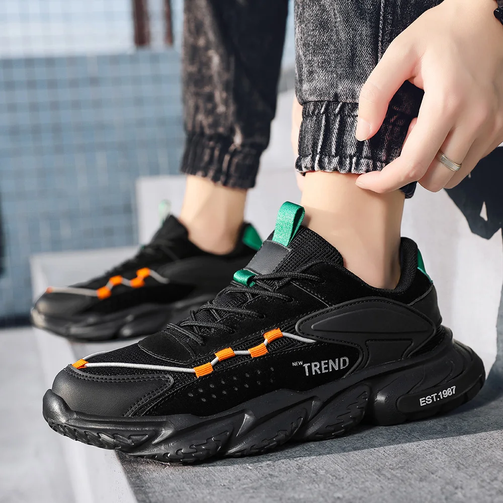 Mens Sneakers Breathable Running Shoes Athletic Training Sports Shoes Male Sneakers Running Jogging Footwear Size 39-46