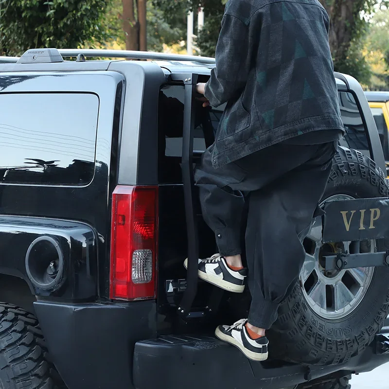 Для Hummer H3 2005-2009 алюминиевый сплав черная Автомобильная задняя дверь верхняя