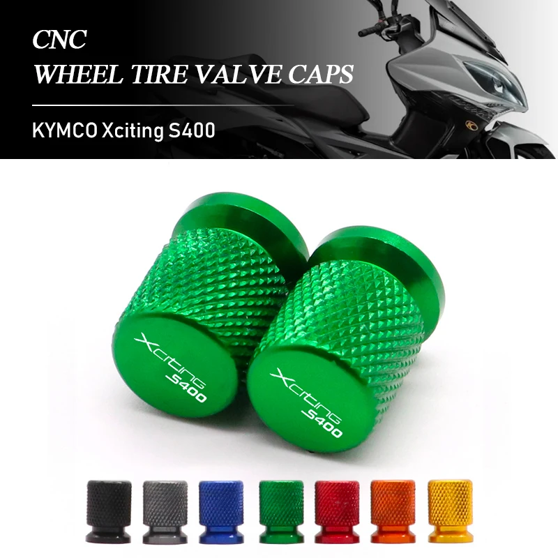 

FOR KYMCO Xciting S400 Motorcycle Wheel Tire CNC Aluminum Valve Stem Caps Airtight Covers