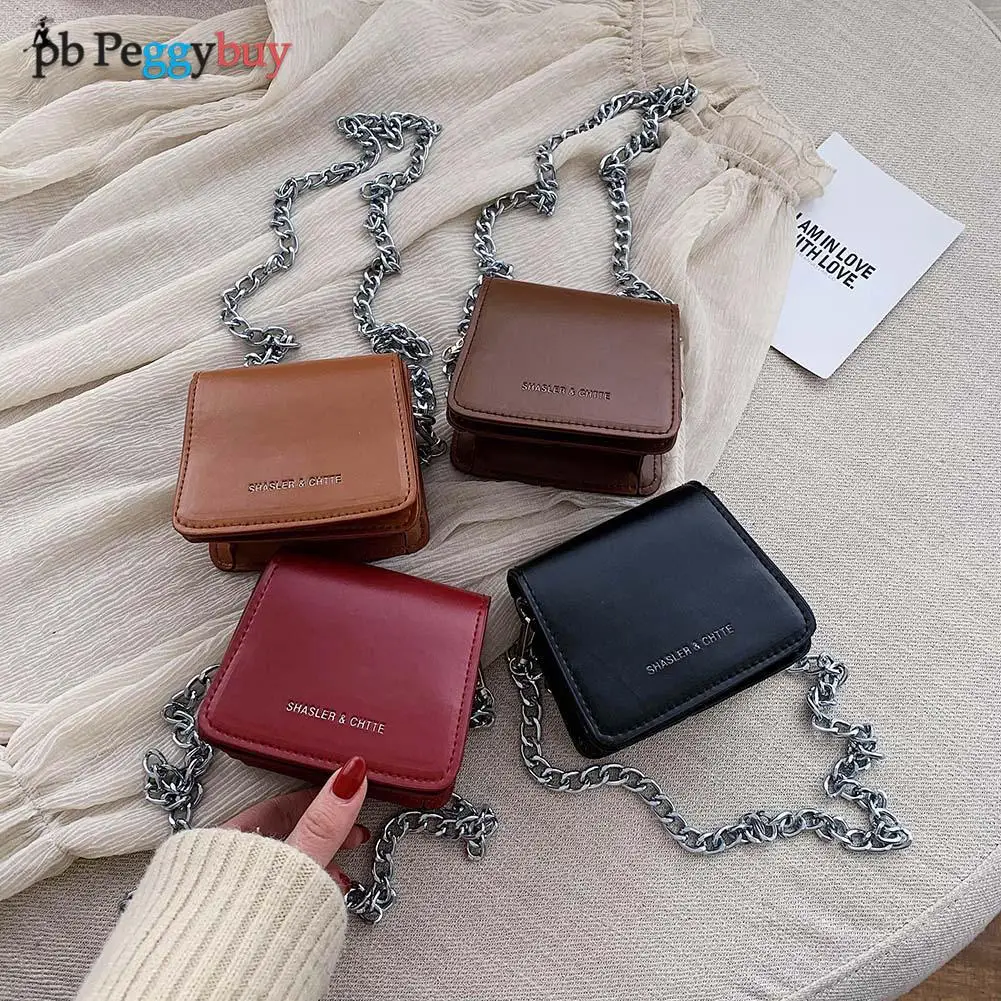 

Fashion Mini Women Messenger Bag PU Leather Shoulder Crossbody Small Letters Chain Money Handbag For Women сумка женская 2022