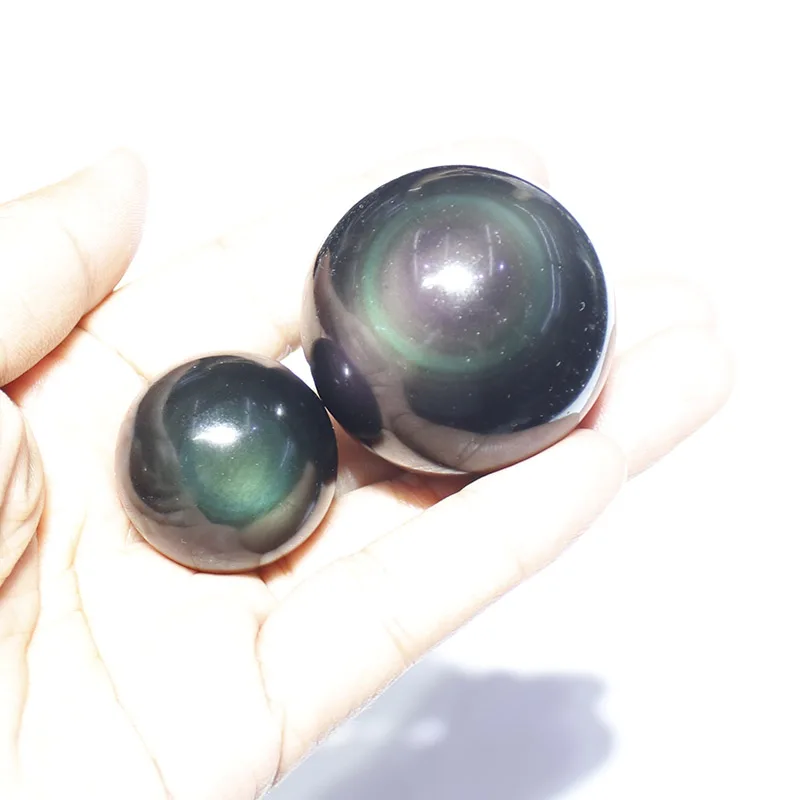 

1 Pcs Polished Natural Rainbow Obsidian Crystal Sphere