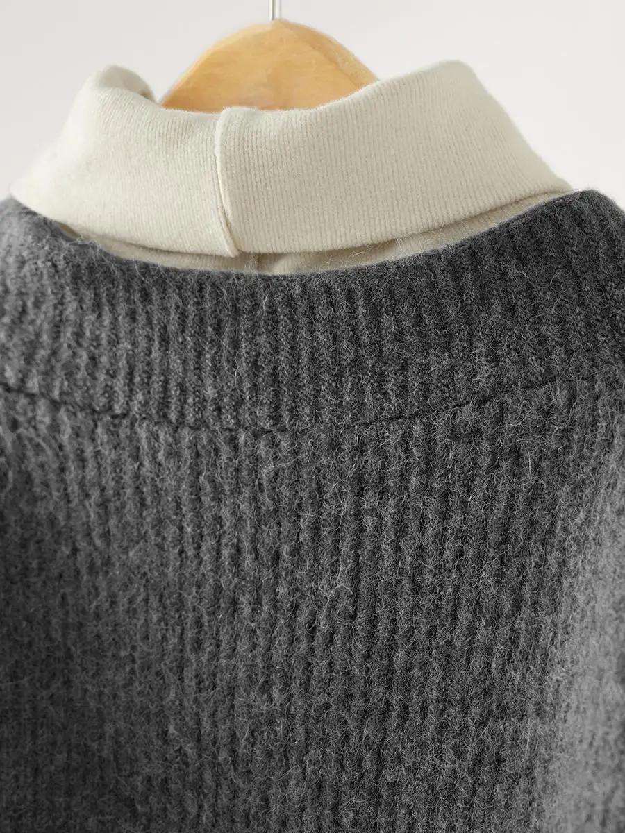 Ihimi Sea Quiet French sle Idle Sle Knit cardigan Women 2024 Winter New Advanced Sense Fashion Short coat