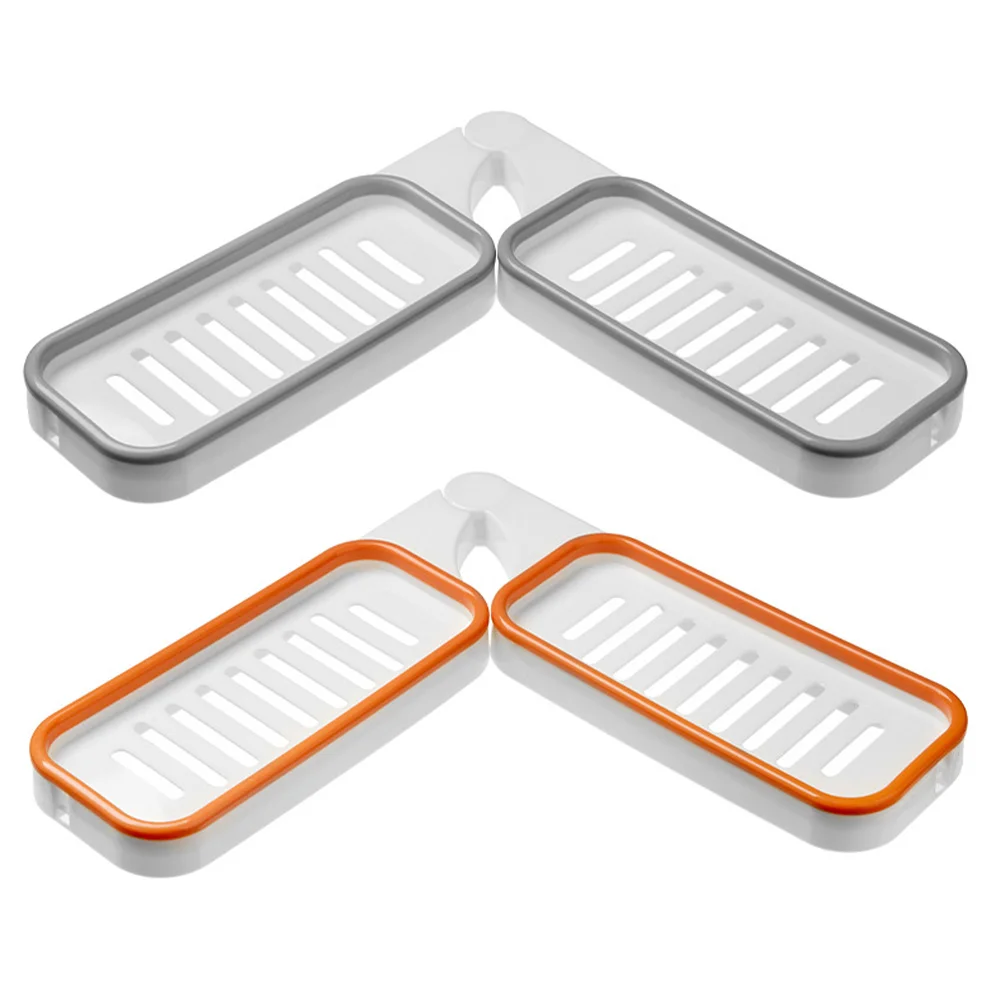 

Rack Wall Storage Corner Bathroomshower Shelf Soap Kitchen Basket Organizer Mounted Adhesive Shelves Holder Toiletry Hanging Bar