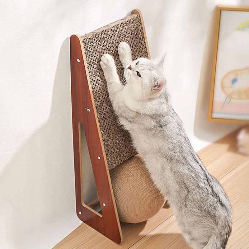 

Cat Supplies Sisal Rope Ball Cat Scratcher Board Scratching Post Cat Scraper Toy Cats Grinding Claw Cat Furniture Self Fix