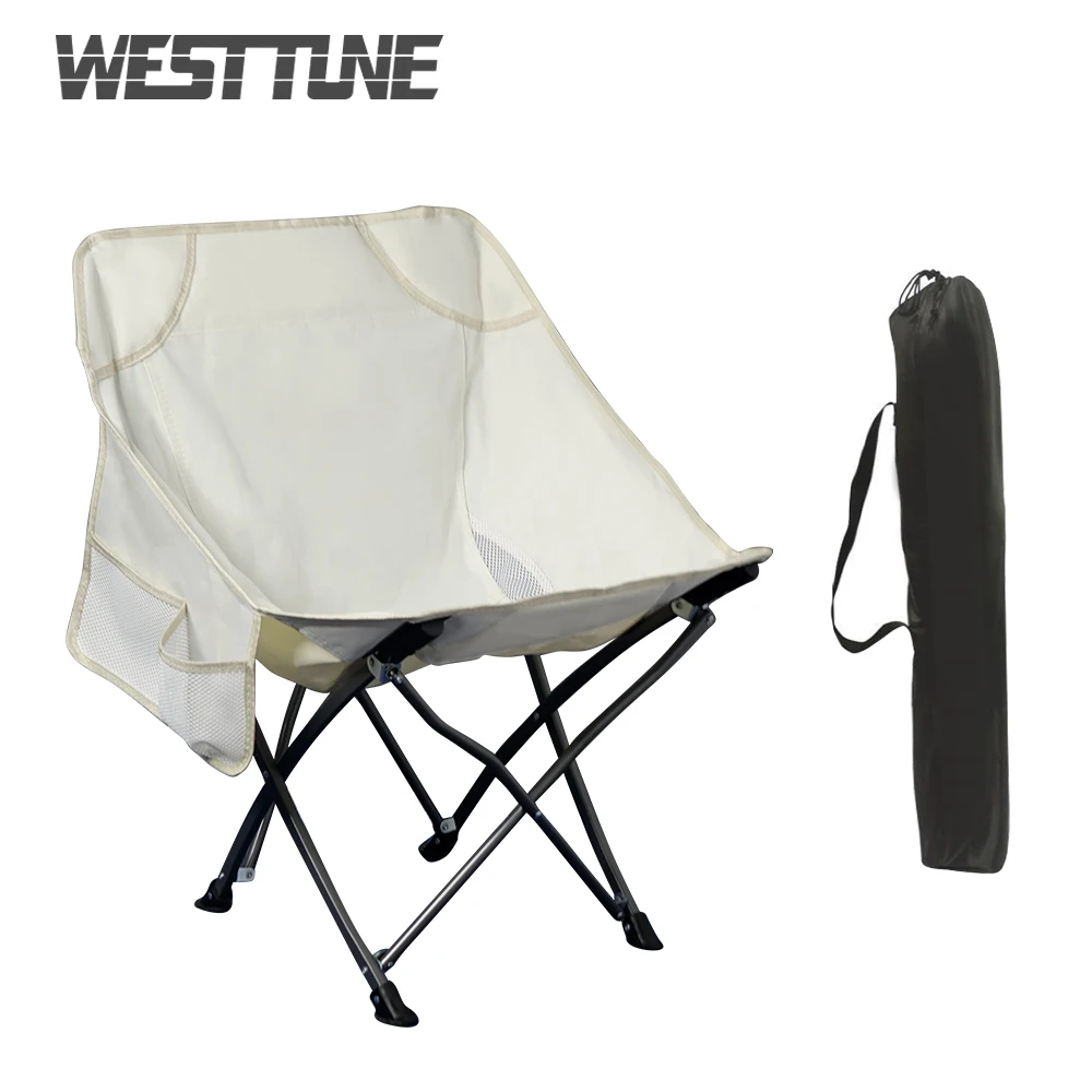 

Portable Outdoor Folding Chair Camping Moon Chairs Detachable Fishing Chair Ultralight Beach Travel Hiking Picnic Seat Tools