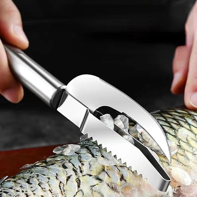 

Stainless Steel Fish Scale Planing and Scraping Magic Tool for Removing Fish Scales Two In One Fish Belly Knife for Scraping