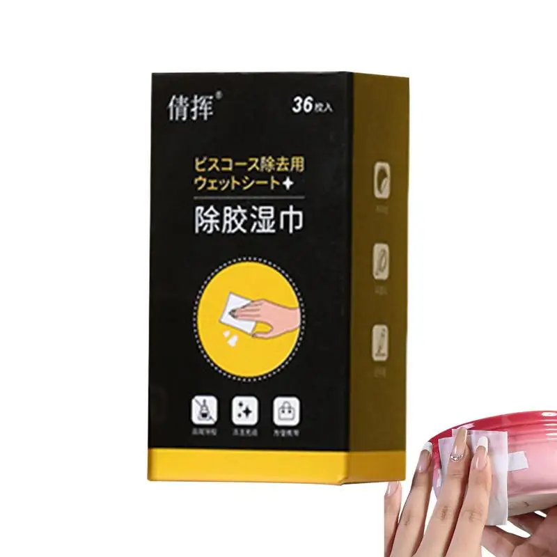 36Pcs/Pack Adhesive Remover Wipes For Metal Plastic Ceramic Glass Surfaces, Removes Sticker Remnant Marker Stains On Car Windows