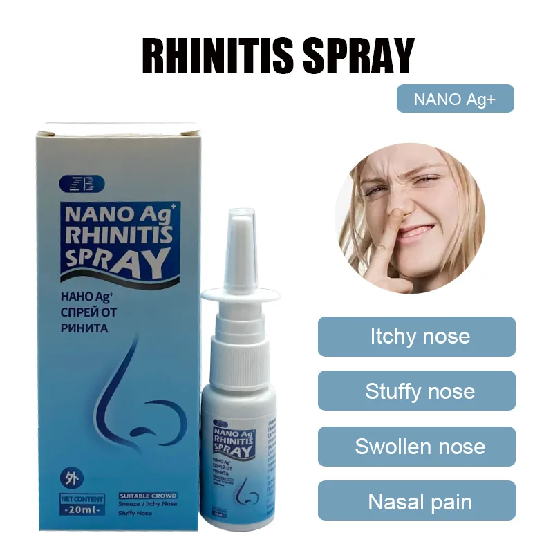 

2PCS 20ML Pure Natural Herbal Nose Spray Rhinitis Sinusitis Nasal Drops Make Your Nose More Comfortable And Smooth Nose Care