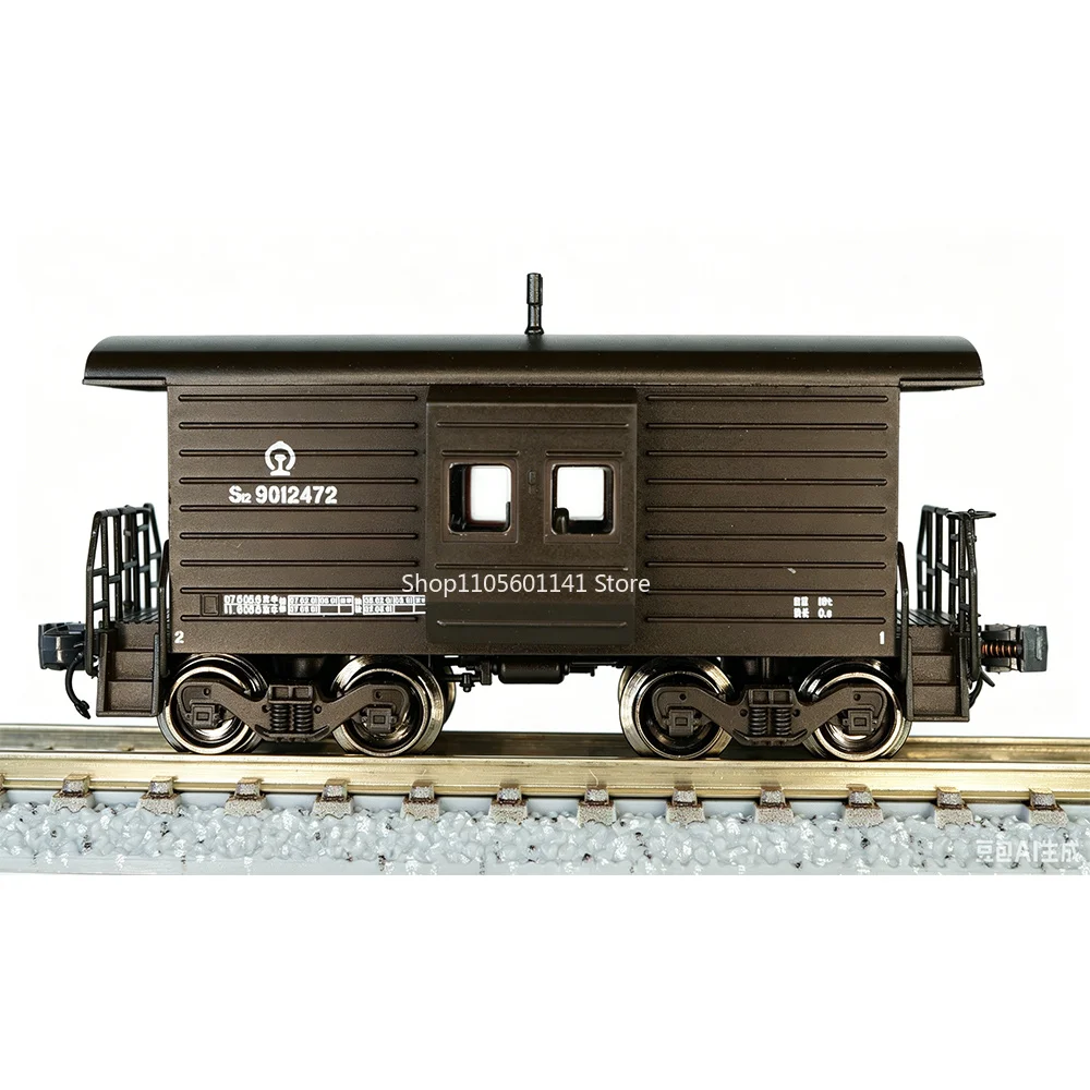 Фото Модель поезда N Scale 1/160: Вагон-гвардеец S12 для прицепного состава, двухсекционный, 4 варианта, игрушка-модель, подарок №5