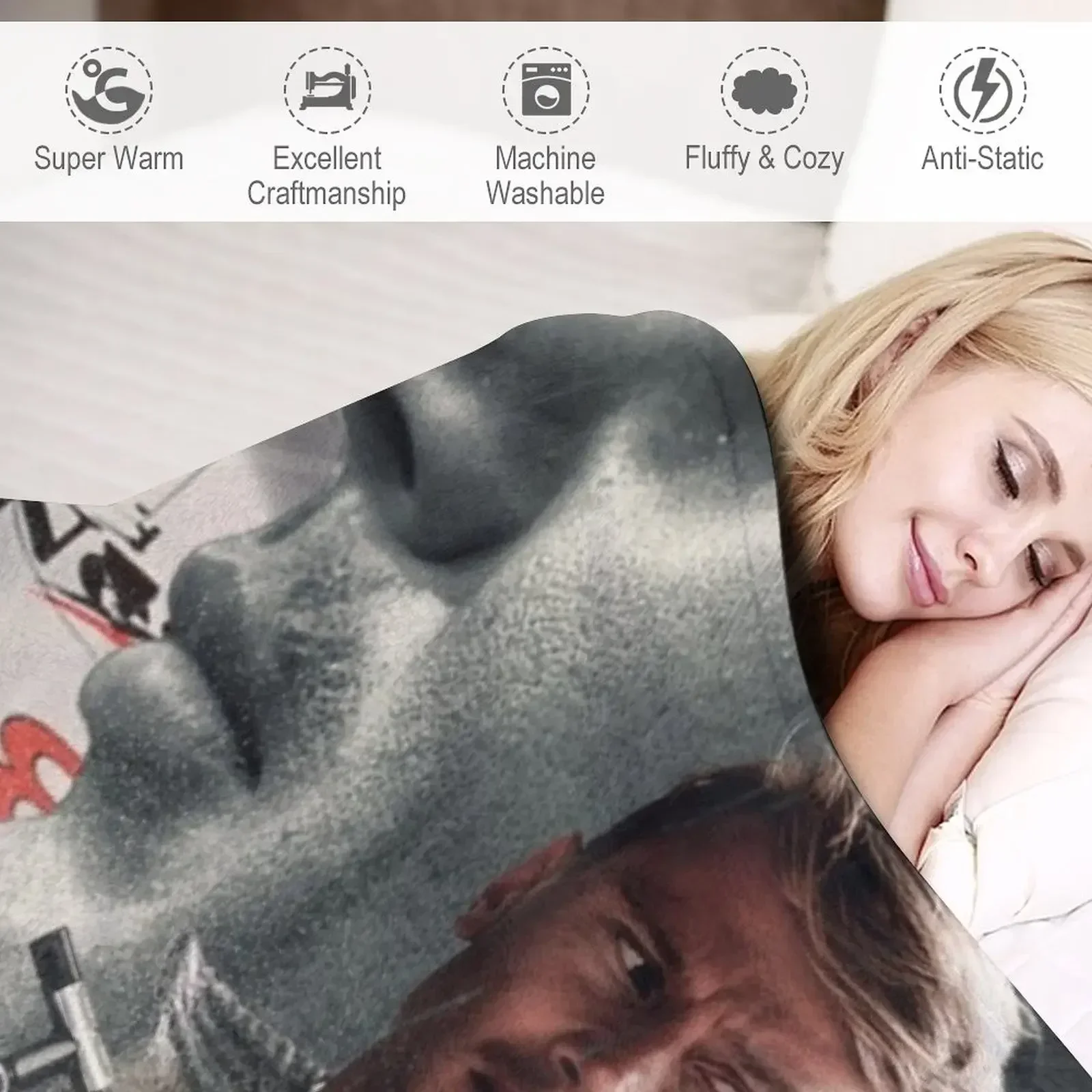 M H?kkinen новое художественное одеяло лохматые волосы одеяла украшения для диванов