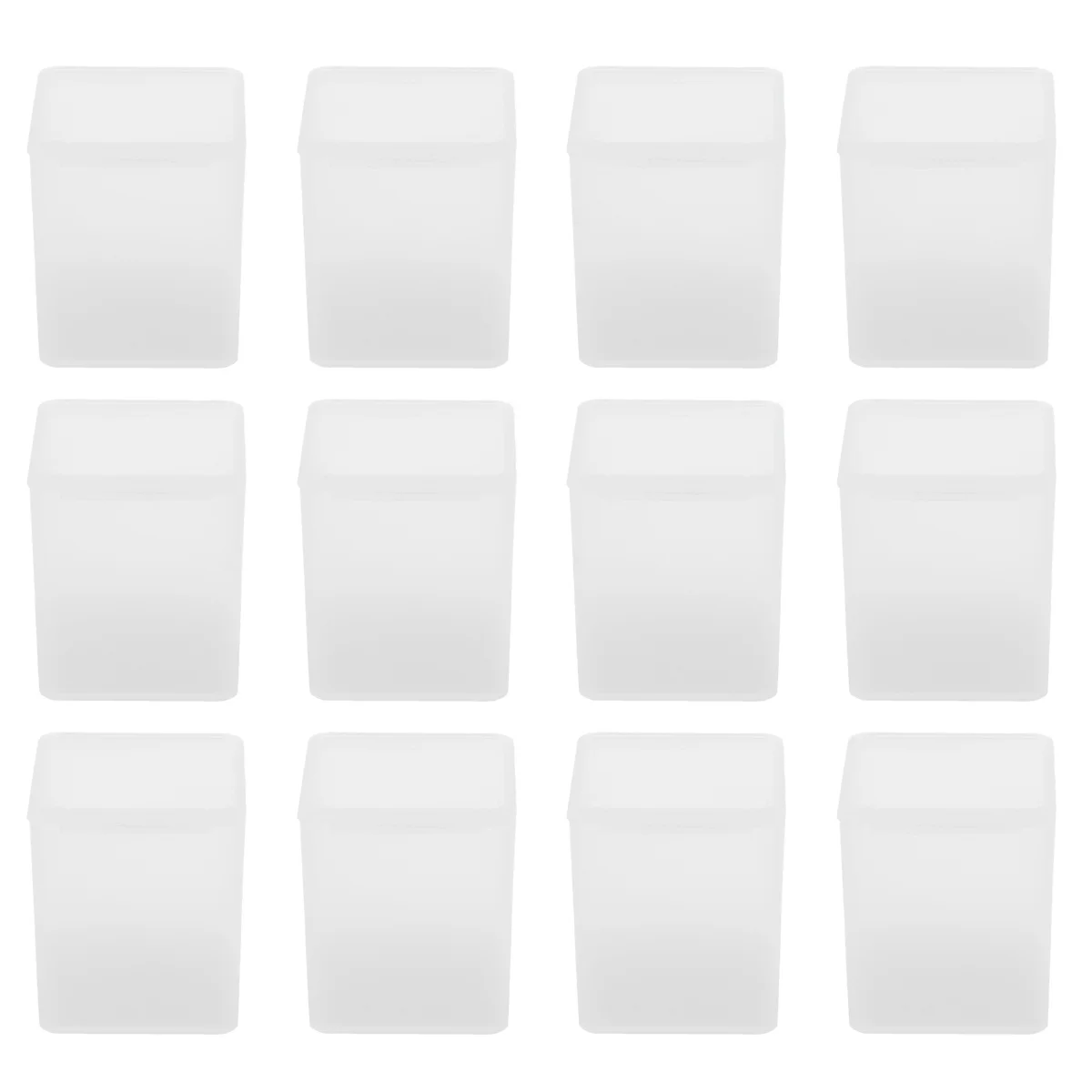 

12pcs Plastic Beads Organizer Multipurpose Storage Boxes Square Case Container with Lid