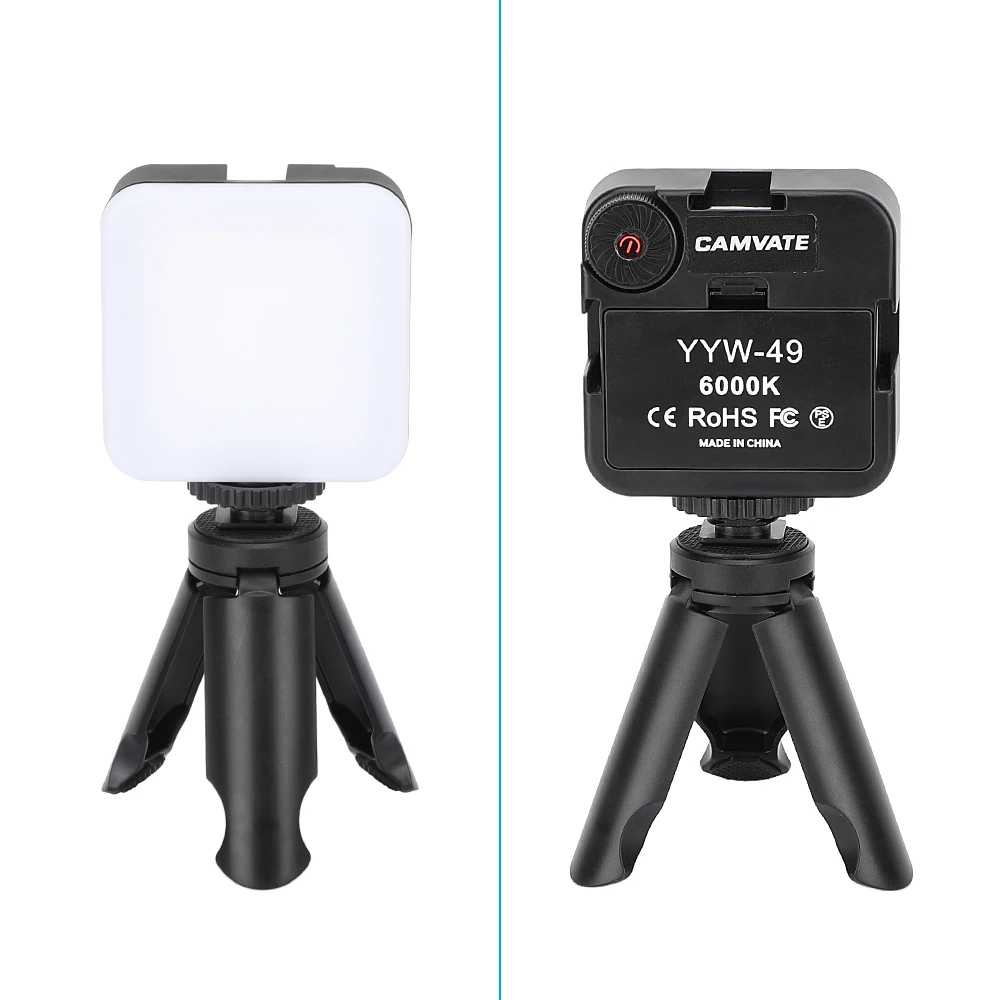 

CAMVATE YYW-49 Portable Fill Light LED Lamp Video Light 6W With Shoe Mount & Mini Tripod For DSLR Camera Photography Vlog