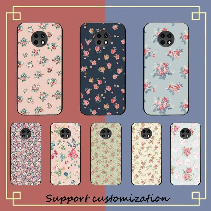 

Vintage Flower Phone Case for Samsung S20 lite S21 S10 S9 plus for Redmi Note8 9pro for Huawei Y6 cover