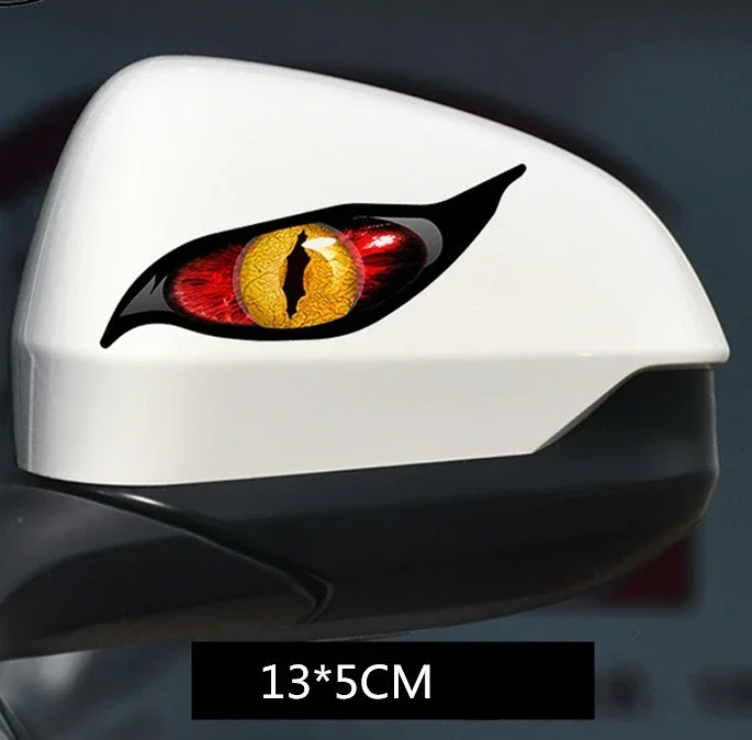 

Светоотражающая наклейка с 3D стерео глазами, автомобильное зеркало заднего вида, сильные светоотражающие кошачьи глаза, водонепроницаемые, грузовик, внедорожник, автомобильные аксессуары Gundam