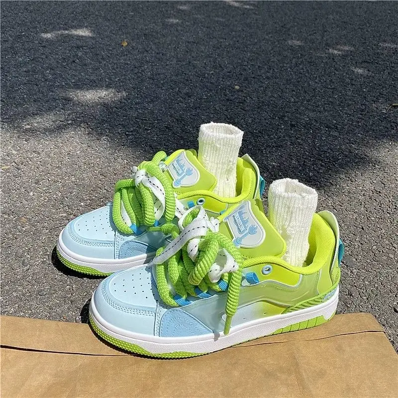 

2023 Fashion Women's Vulcanize Shoes Platform Solid Color Women Sneakers Casual Shoes Flats Tideway Platform Ladies Sneakers