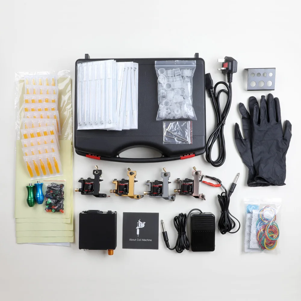 Best Máquina doble de tatuaje de alta calidad, equipo de tatuaje, conjunto completo, nueva bobina, función de niebla secante profesional