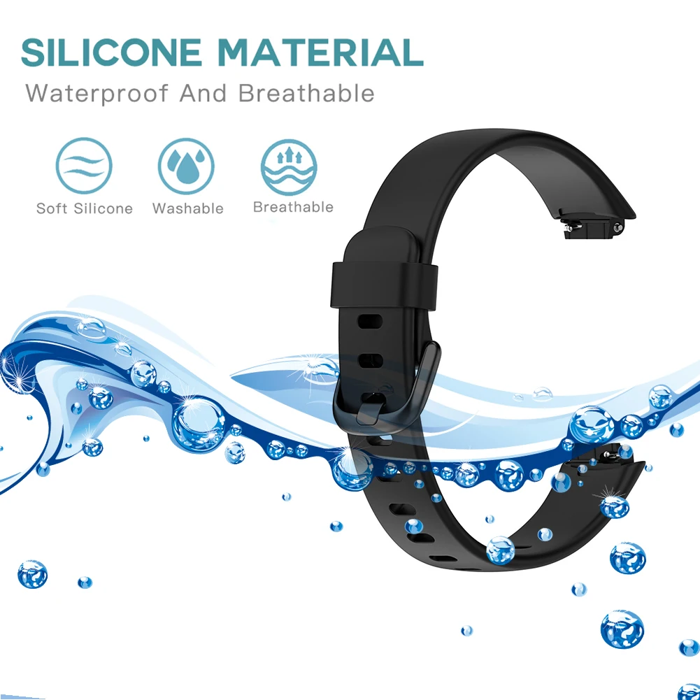 

Мягкий силиконовый ремешок для умных часов с металлической пряжкой, водонепроницаемый ремешок для запястья, сменный ремешок для часов, рем...
