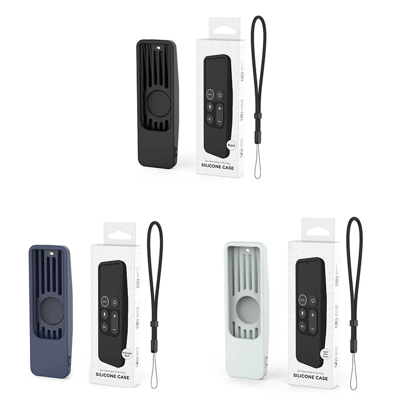 Для Apple TV HD/4K Siri Remote 2017 года чехол 1St Gen с держателем Airtag противоскользящий