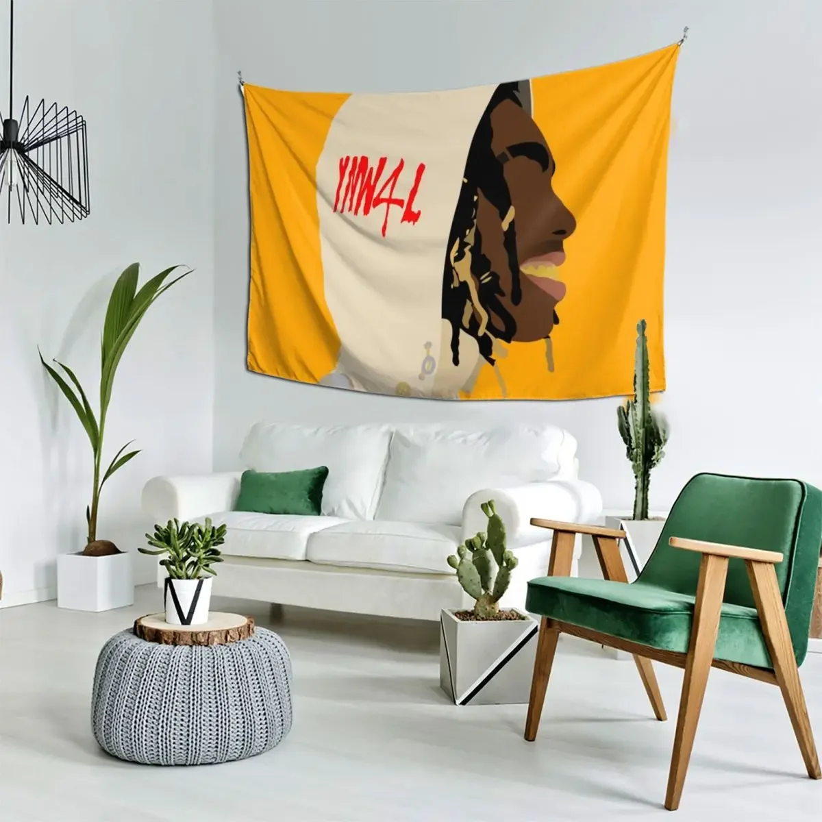 YNW Melly Гобелен Украшение комнаты Эстетический ковер на стене