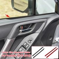 carbon fiber sticker for subaru forester accessories 2013 2018 car door stickers interior decoration trim carbon fiber stylings