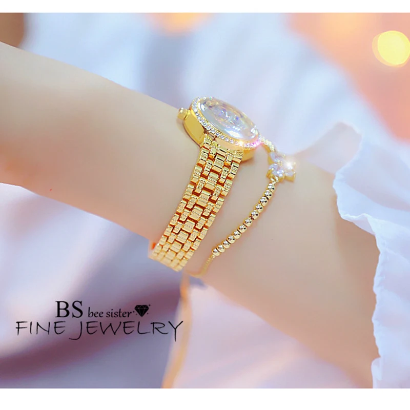 Reloj Mujer Luxury Brand Silver Wrist Watch For Women Rhinestone Clock Small Dial Fashion Casual Ladies Dress Watch Montre Femme