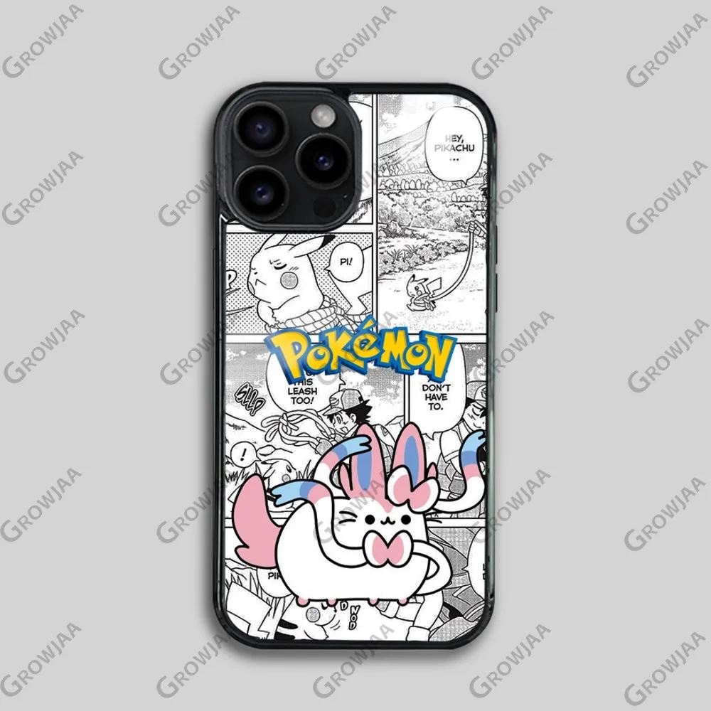 Милый чехол для телефона Sylveon Mimikyu iPhone 16 15 14 13 12 11 Pro Max Plus Mini Magsafe Mirror беспроводной