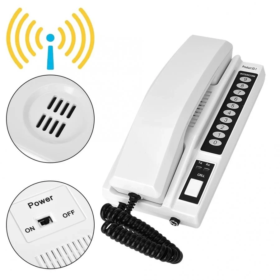 433Mhz Wireless Intercom System Secure Walkie Talkie Handsets Extendable for Warehouse Office Walkie Talkie maison home